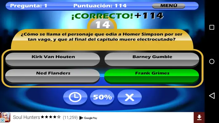 Quiz Millonario android App screenshot 1